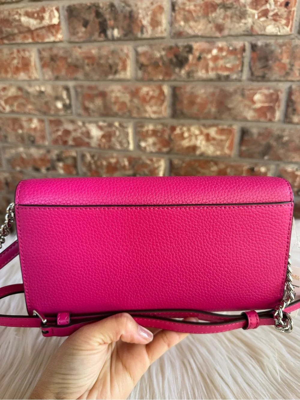 Michael Kors Pink Pebbled Leather Crossbody Bag
